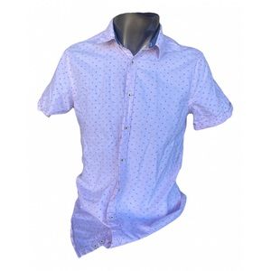 Zara slim fit button down. Short sleeves in pink